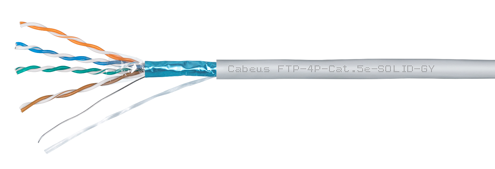 Cabeus FTP-4P-Cat.5e-SOLID-GY-25